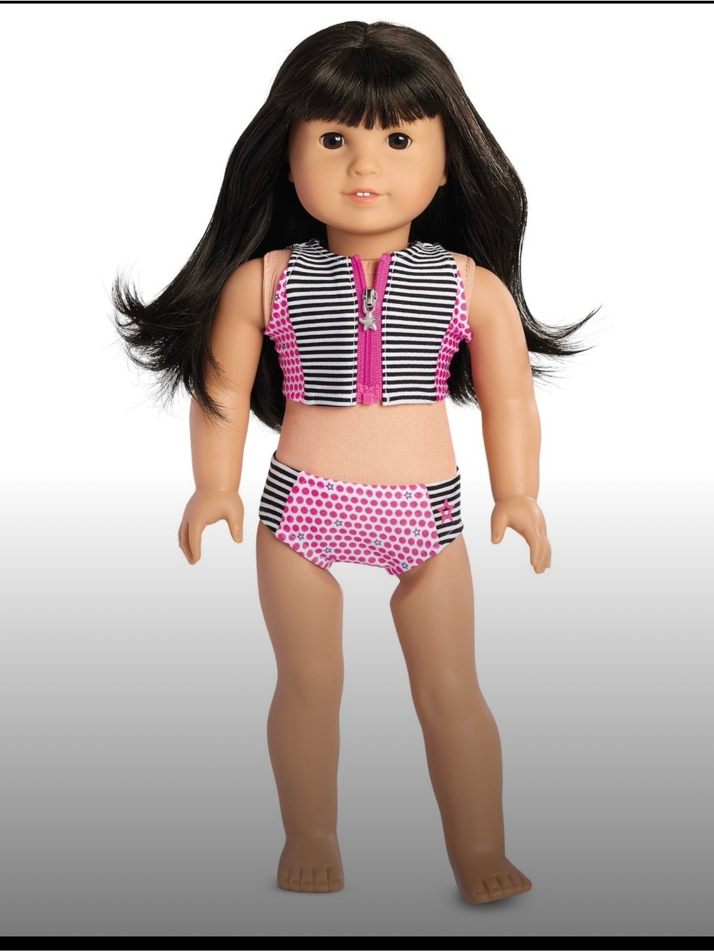 American Girl Stripes and Dots Swimsuit